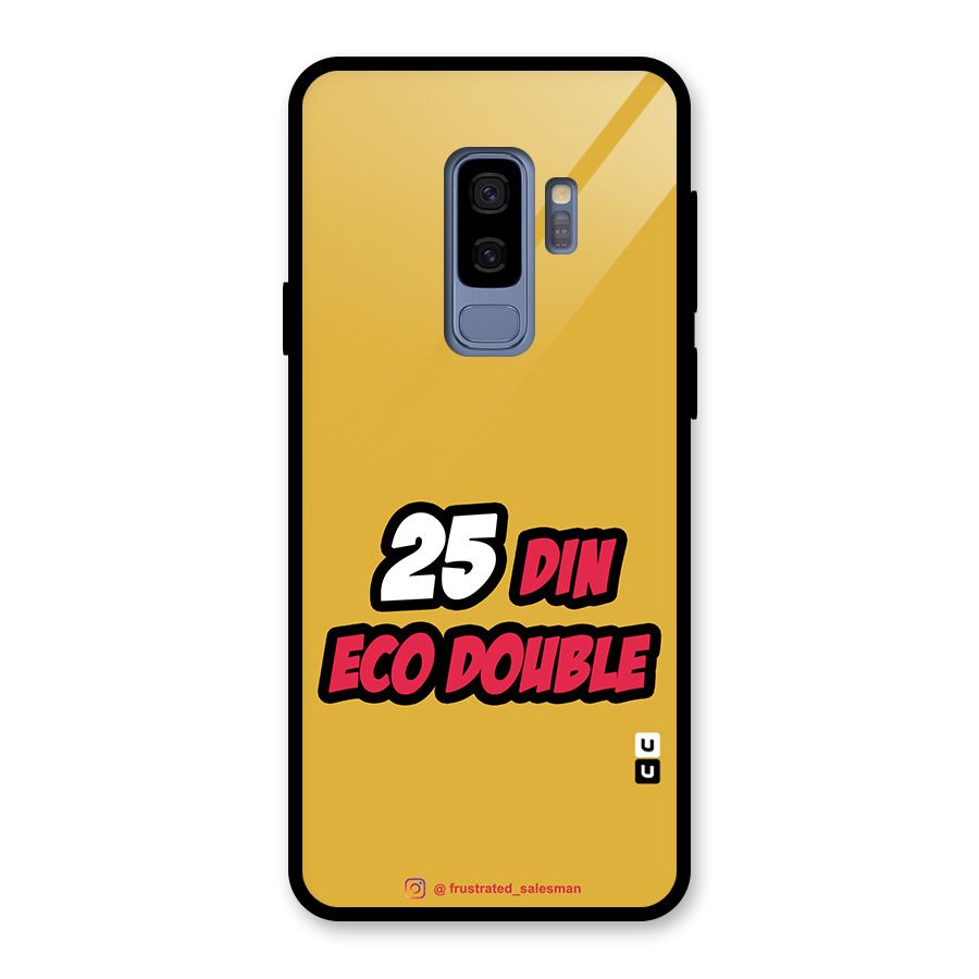 25 Din Eco Double Mustard Yellow Glass Back Case for Galaxy S9 Plus
