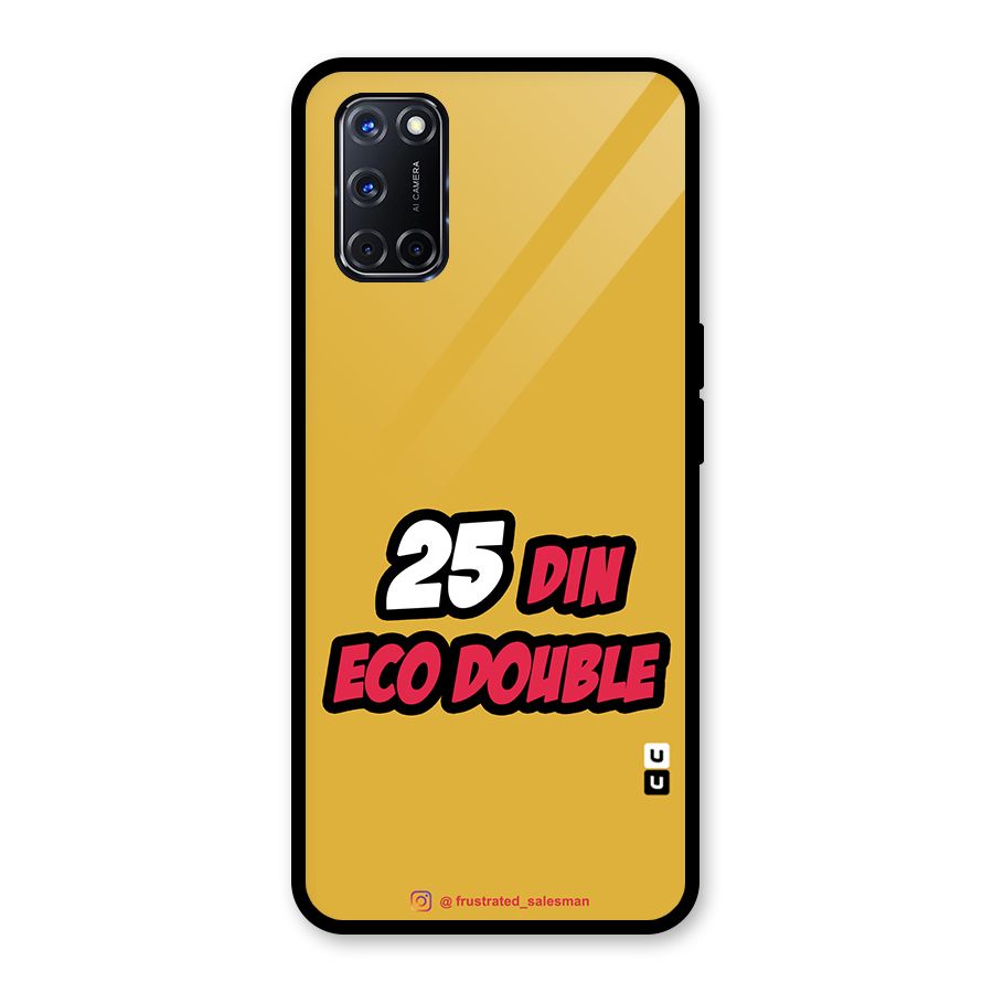 25 Din Eco Double Mustard Yellow Glass Back Case for Oppo A52