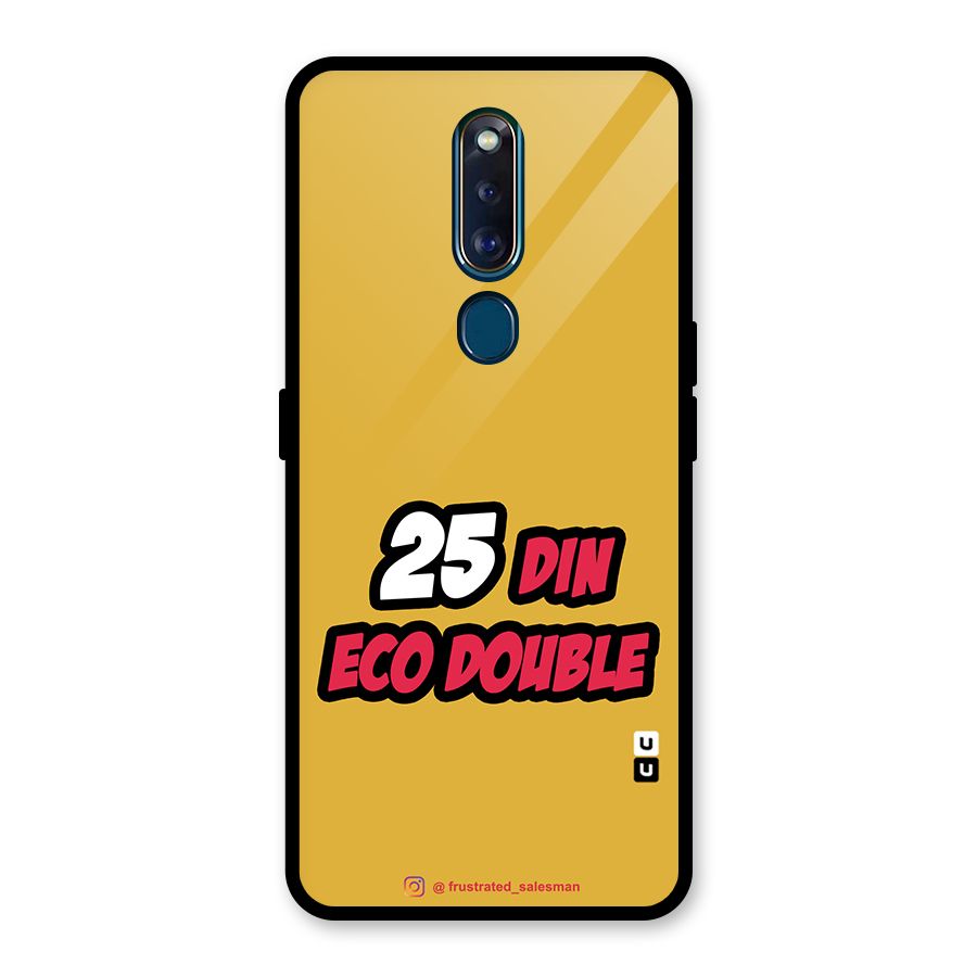 25 Din Eco Double Mustard Yellow Glass Back Case for Oppo F11 Pro