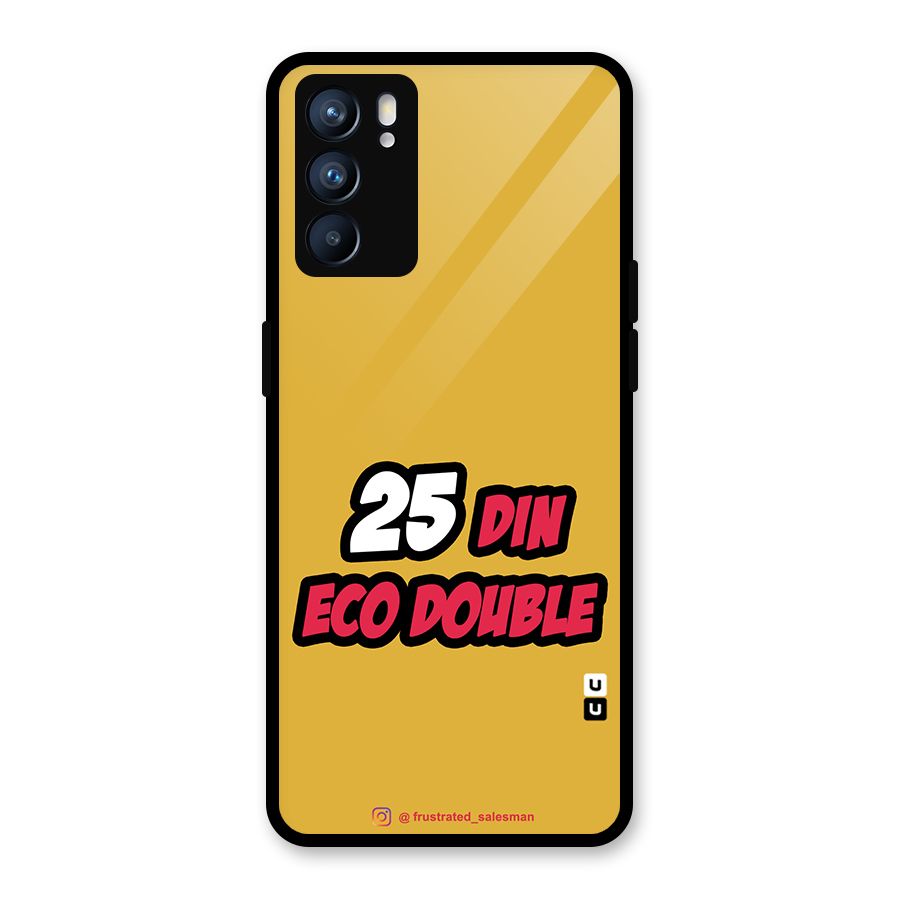 25 Din Eco Double Mustard Yellow Glass Back Case for Oppo Reno6 5G