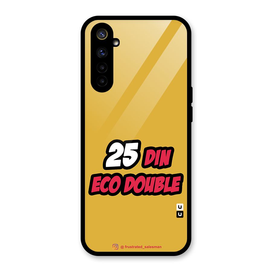 25 Din Eco Double Mustard Yellow Glass Back Case for Realme 6