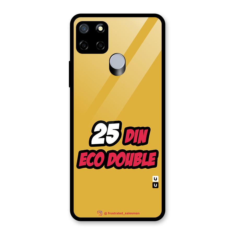 25 Din Eco Double Mustard Yellow Glass Back Case for Realme C12
