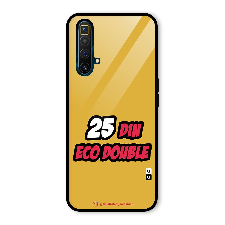 25 Din Eco Double Mustard Yellow Glass Back Case for Realme X3 SuperZoom