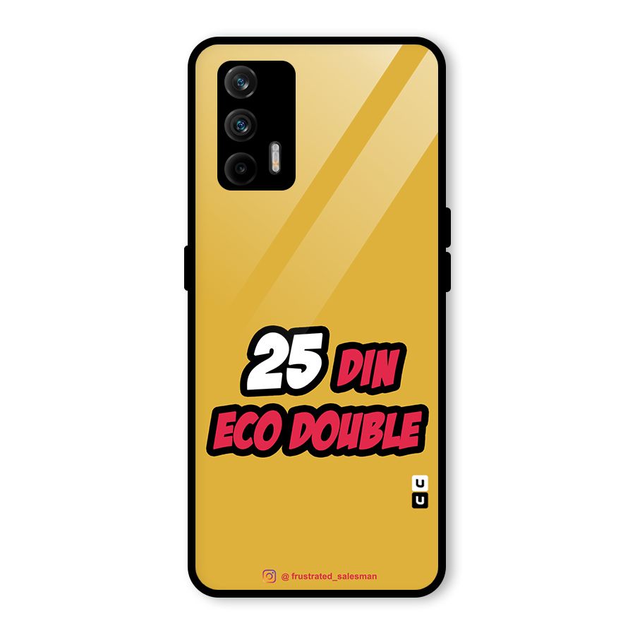 25 Din Eco Double Mustard Yellow Glass Back Case for Realme X7 Max