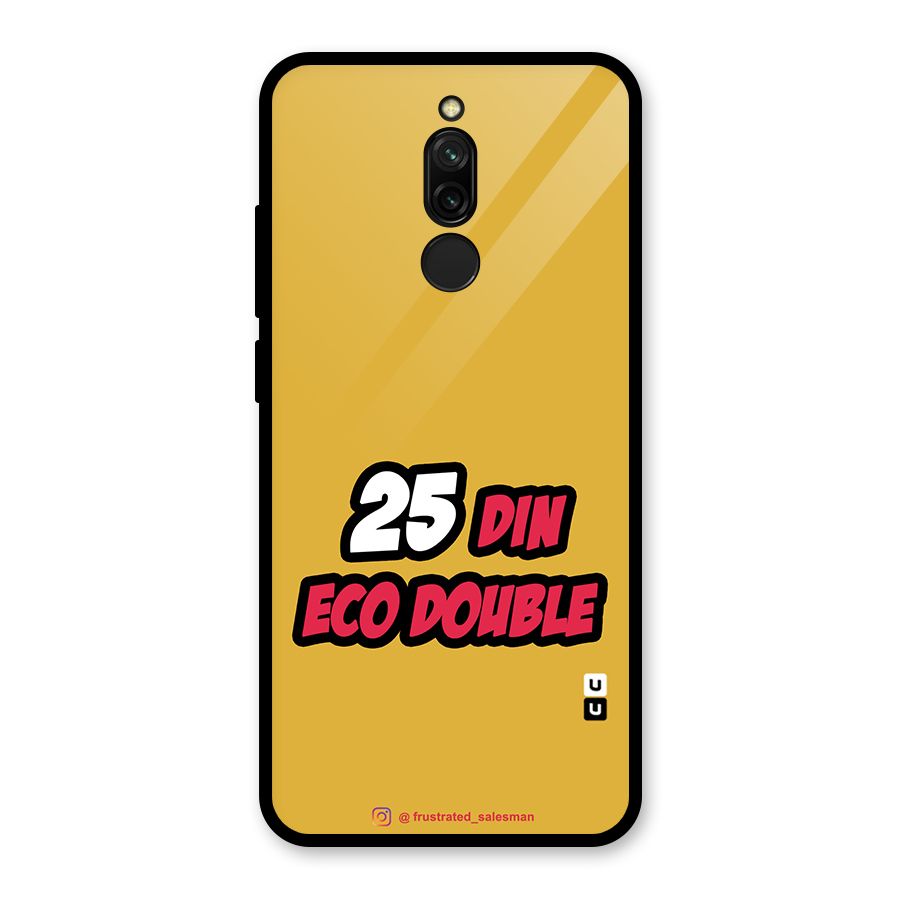 25 Din Eco Double Mustard Yellow Glass Back Case for Redmi 8