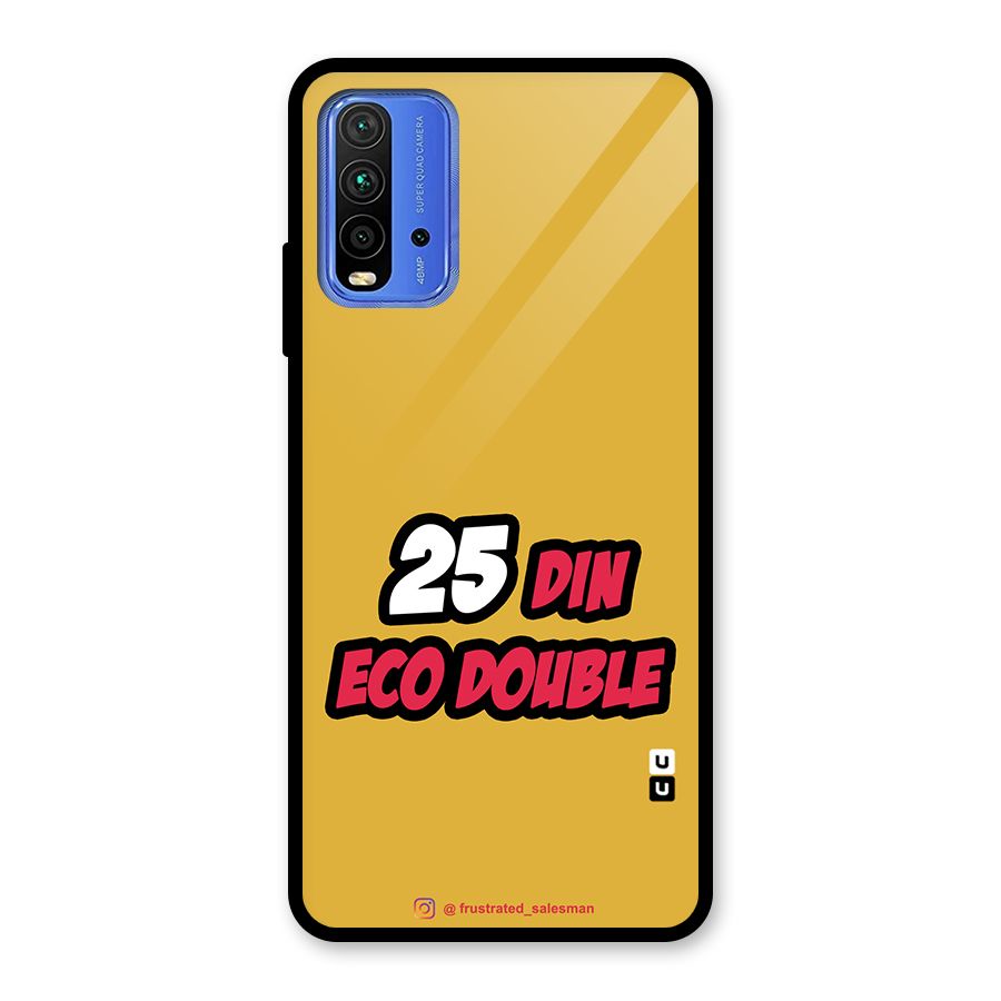 25 Din Eco Double Mustard Yellow Glass Back Case for Redmi 9 Power