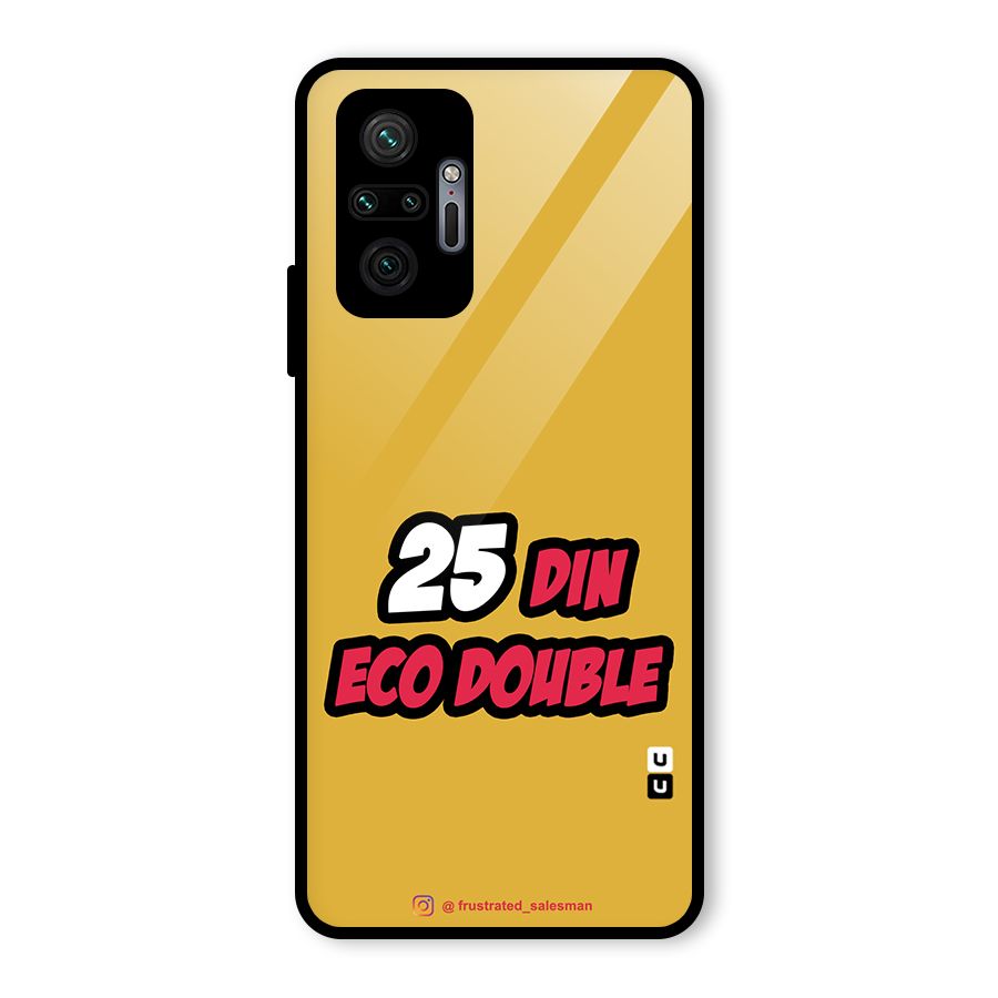 25 Din Eco Double Mustard Yellow Glass Back Case for Redmi Note 10 Pro