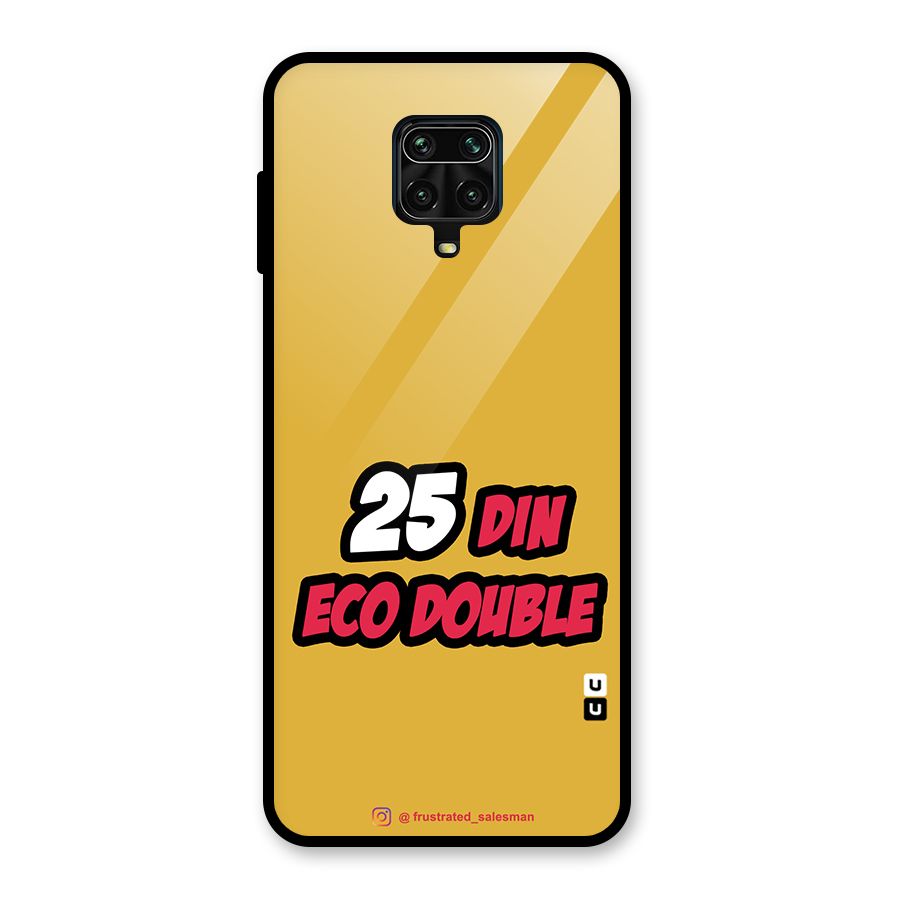 25 Din Eco Double Mustard Yellow Glass Back Case for Redmi Note 9 Pro Max