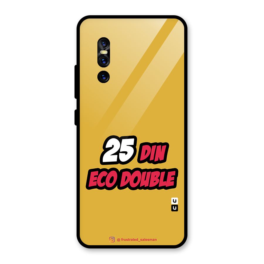 25 Din Eco Double Mustard Yellow Glass Back Case for Vivo V15 Pro