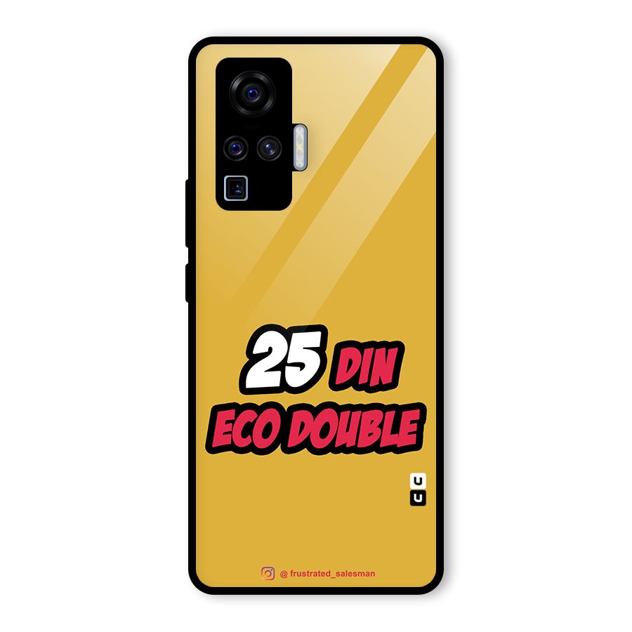 25 Din Eco Double Mustard Yellow Glass Back Case for Vivo X50 Pro