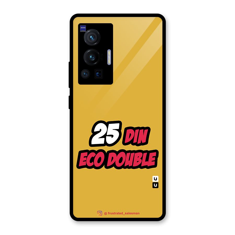 25 Din Eco Double Mustard Yellow Glass Back Case for Vivo X70 Pro