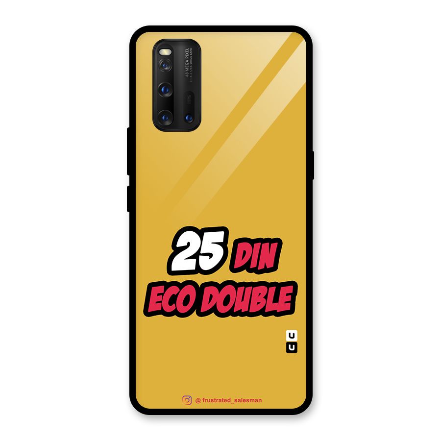 25 Din Eco Double Mustard Yellow Glass Back Case for Vivo iQOO 3