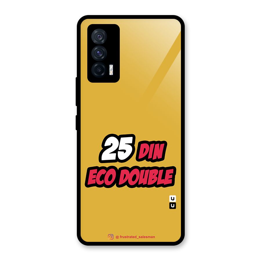 25 Din Eco Double Mustard Yellow Glass Back Case for Vivo iQOO 7 5G