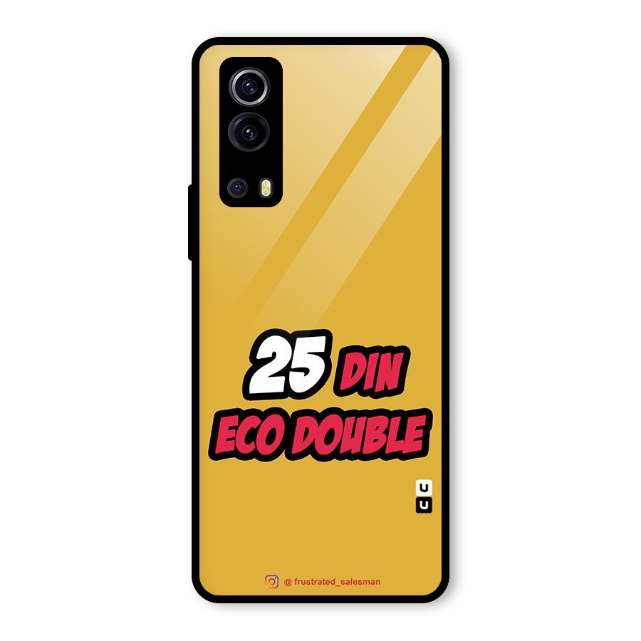 25 Din Eco Double Mustard Yellow Glass Back Case for Vivo iQOO Z3