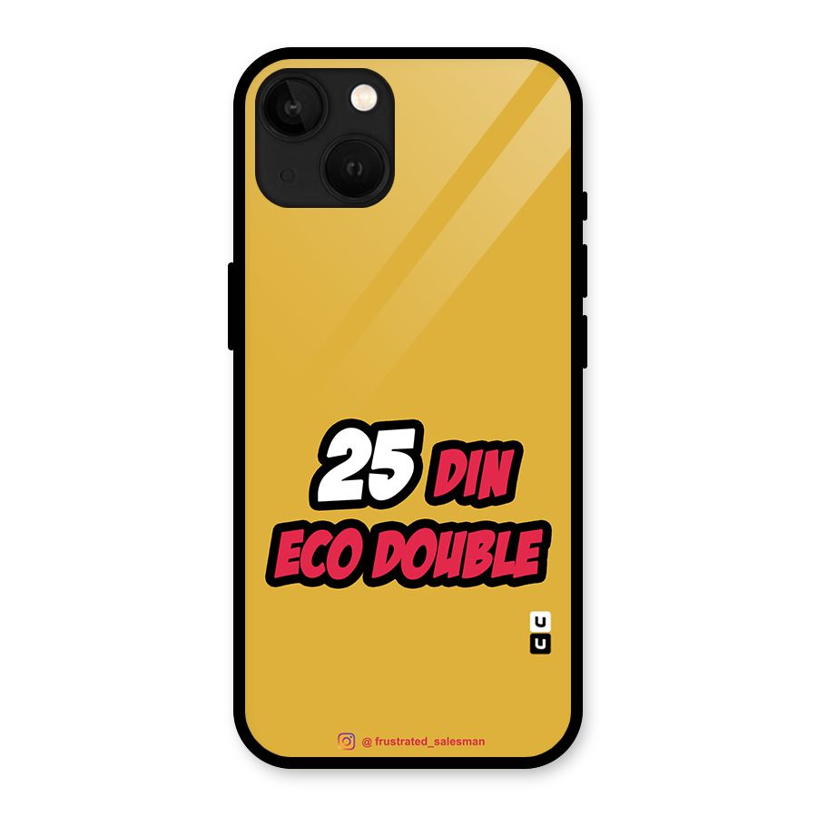 25 Din Eco Double Mustard Yellow Glass Back Case for iPhone 13