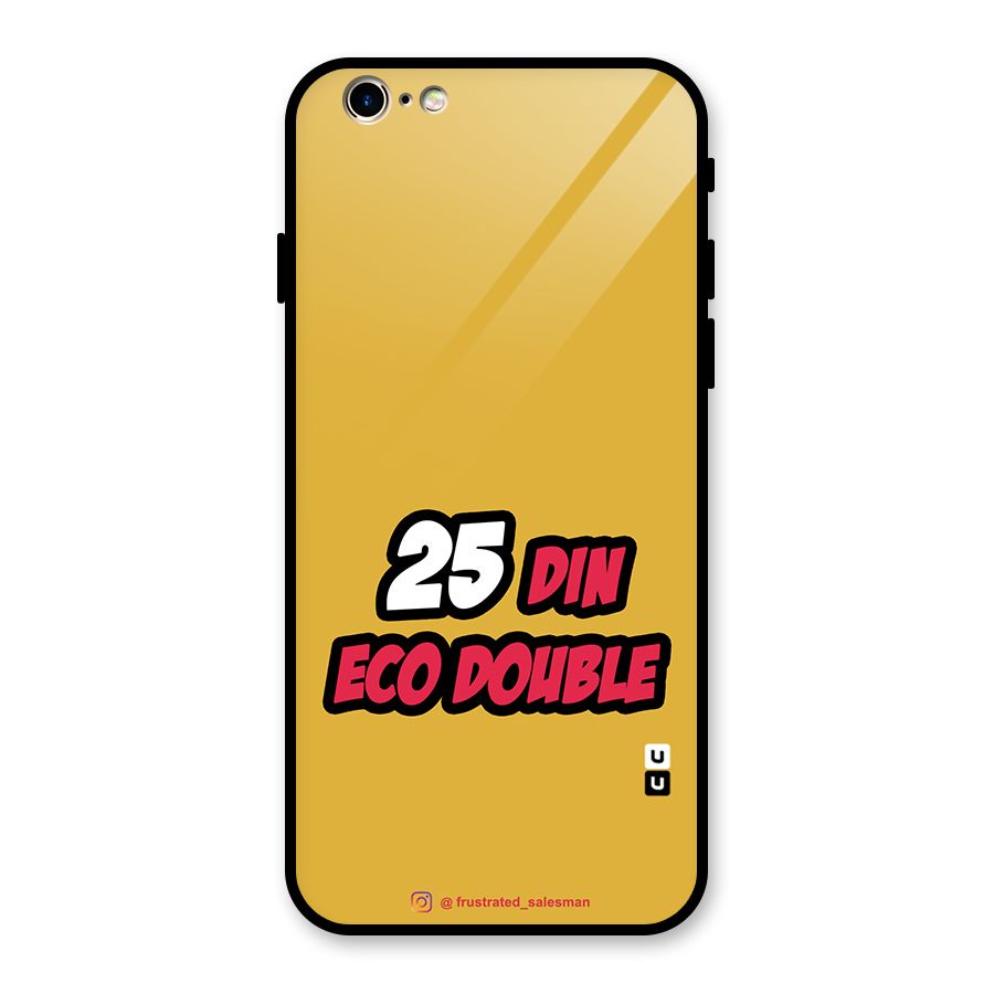 25 Din Eco Double Mustard Yellow Glass Back Case for iPhone 6 6S