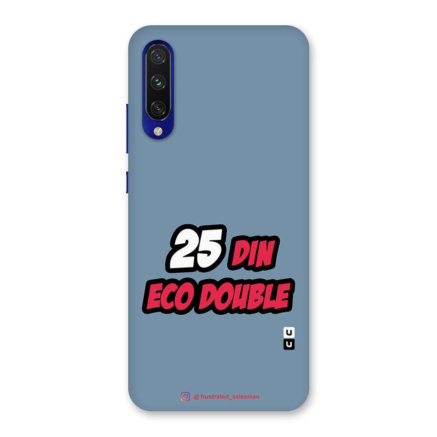 25 Din Eco Double SteelBlue Glass Back Case for Mi A3