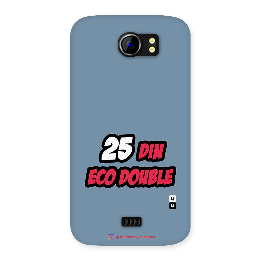 25 Din Eco Double SteelBlue Back Case for Micromax Canvas 2 A110