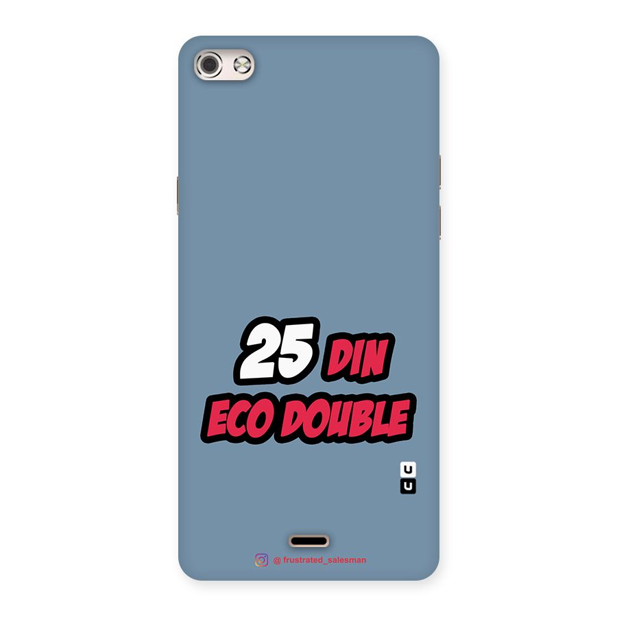 25 Din Eco Double SteelBlue Back Case for Micromax Canvas Silver 5