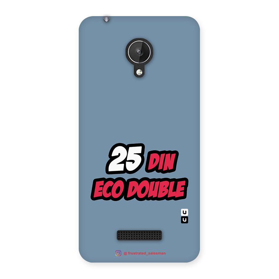 25 Din Eco Double SteelBlue Back Case for Micromax Canvas Spark Q380