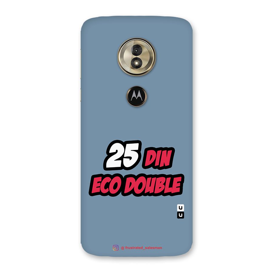 25 Din Eco Double SteelBlue Back Case for Moto G6 Play