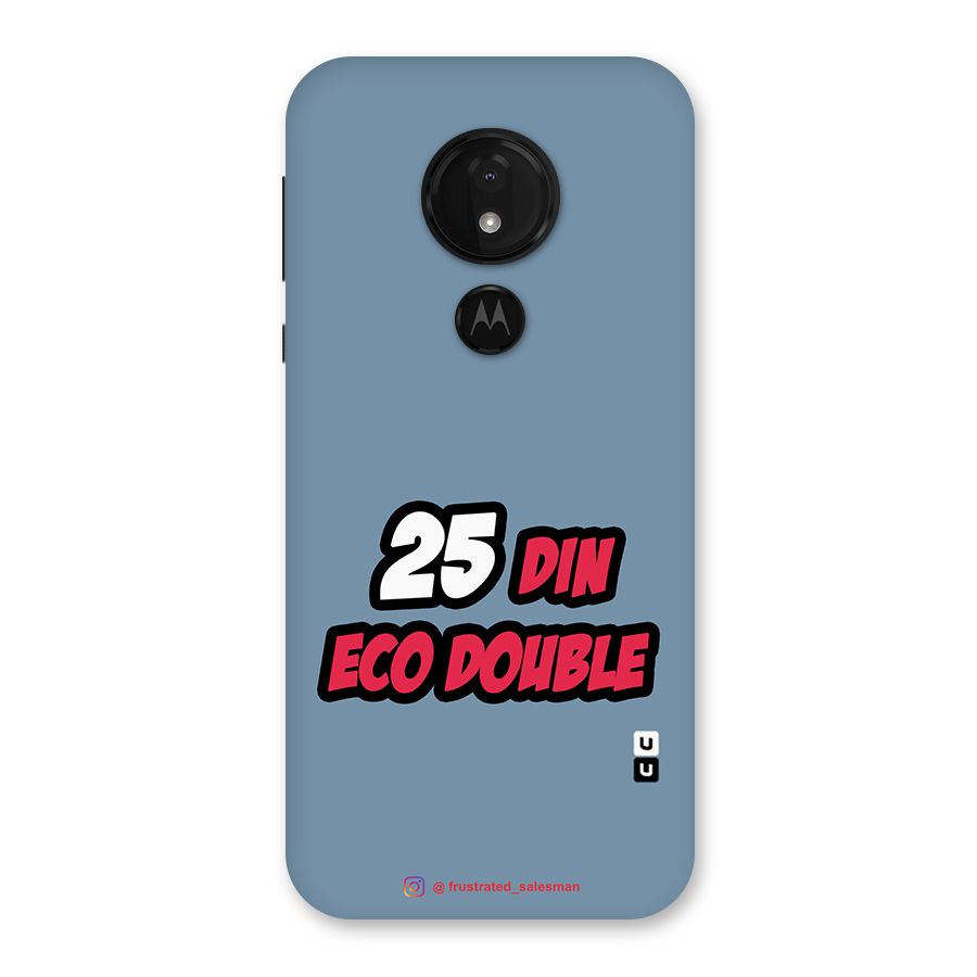 25 Din Eco Double SteelBlue Back Case for Moto G7 Power