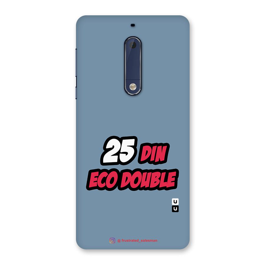 25 Din Eco Double SteelBlue Back Case for Nokia 5