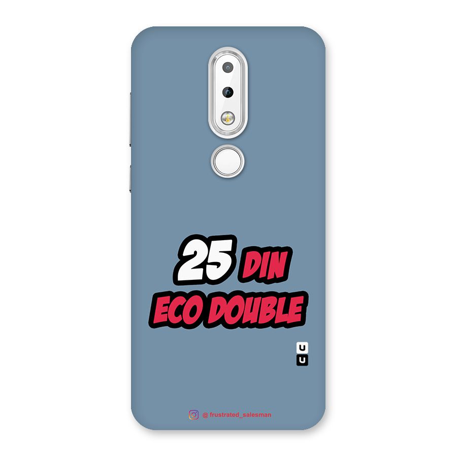 25 Din Eco Double SteelBlue Back Case for Nokia 6.1 Plus
