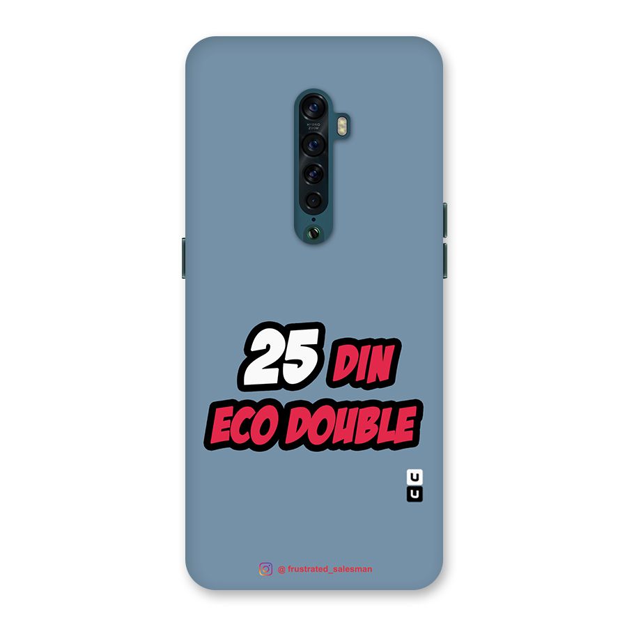 25 Din Eco Double SteelBlue Back Case for Oppo Reno2