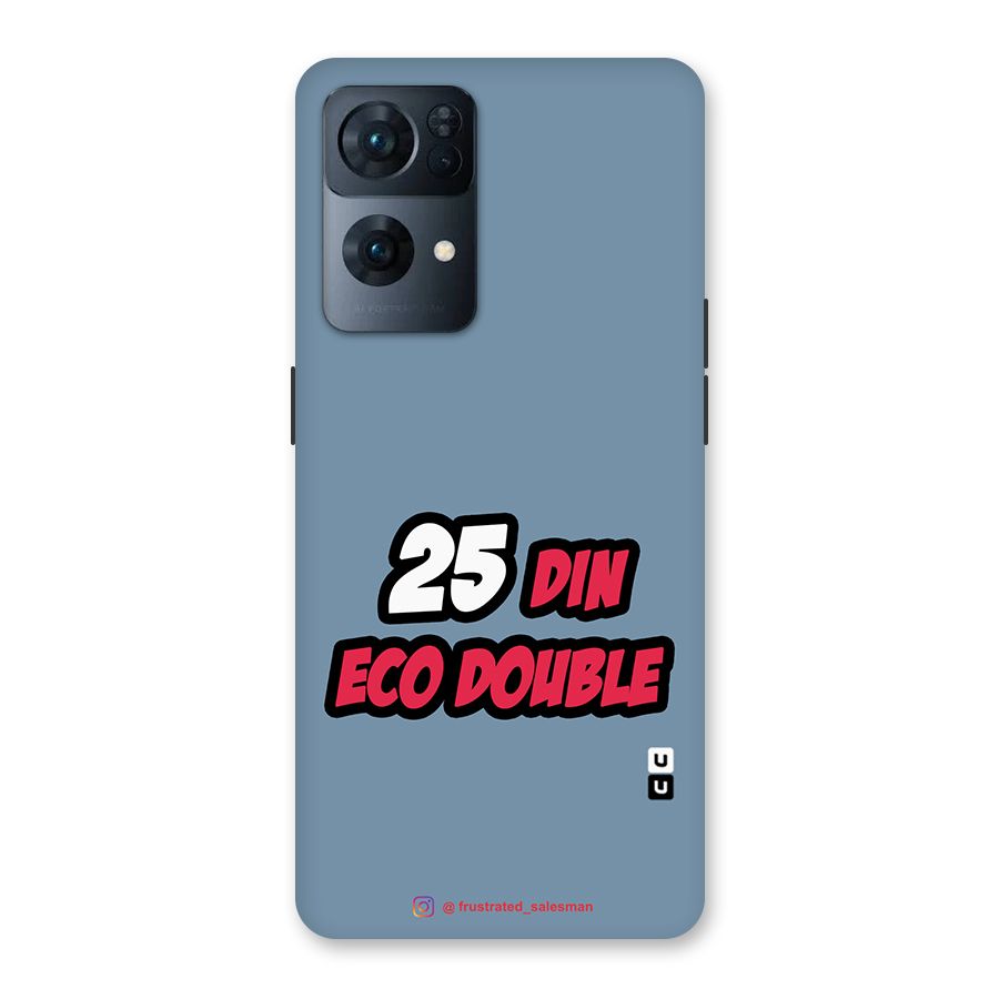 25 Din Eco Double SteelBlue Back Case for Oppo Reno7 Pro 5G