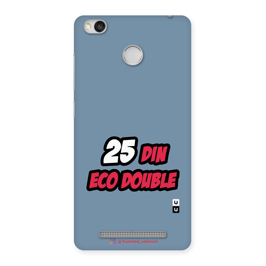 25 Din Eco Double SteelBlue Back Case for Redmi 3S Prime