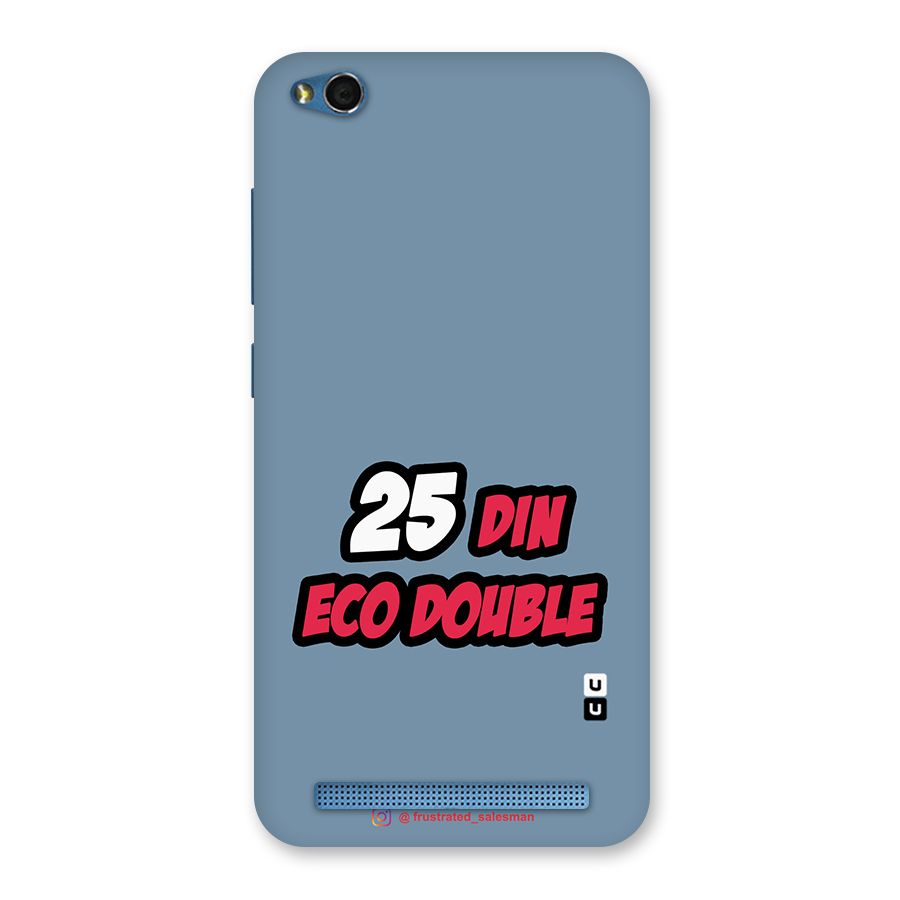 25 Din Eco Double SteelBlue Back Case for Redmi 5A