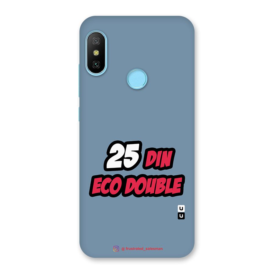 25 Din Eco Double SteelBlue Back Case for Redmi 6 Pro