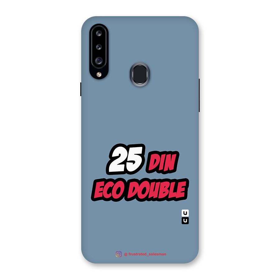 25 Din Eco Double SteelBlue Back Case for Samsung Galaxy A20s