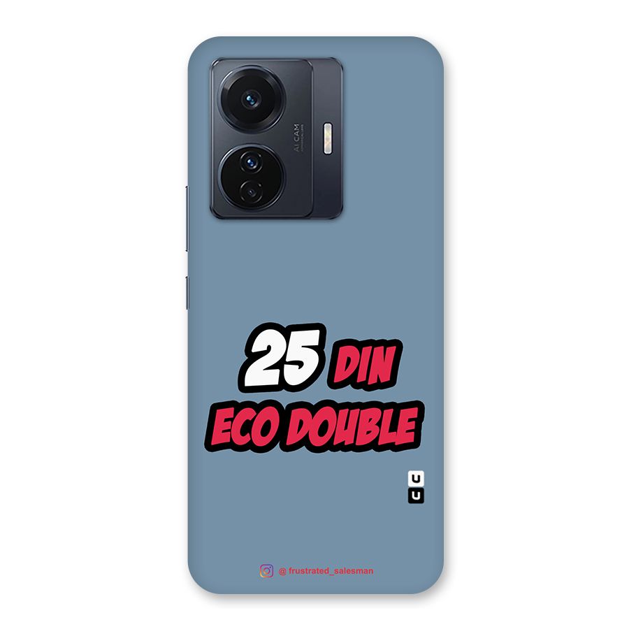 25 Din Eco Double SteelBlue Back Case for Vivo T1 Pro