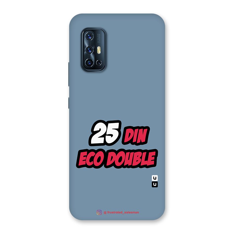 25 Din Eco Double SteelBlue Glass Back Case for Vivo V17
