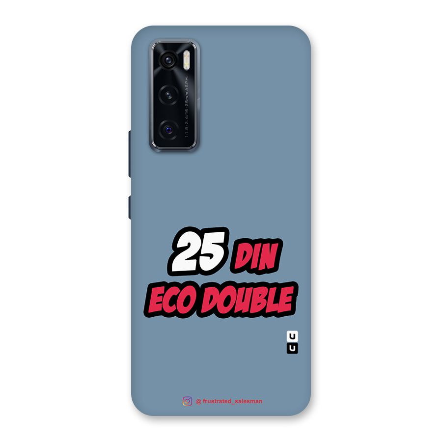 25 Din Eco Double SteelBlue Back Case for Vivo V20 SE