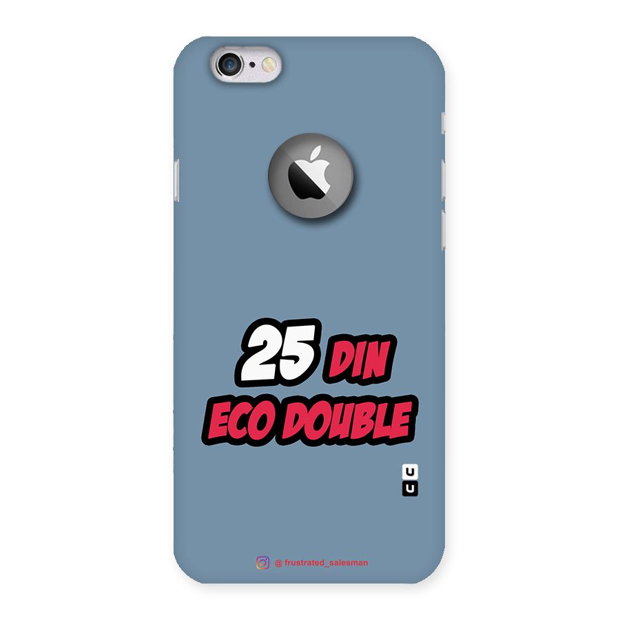 25 Din Eco Double SteelBlue Back Case for iPhone 6 Logo Cut