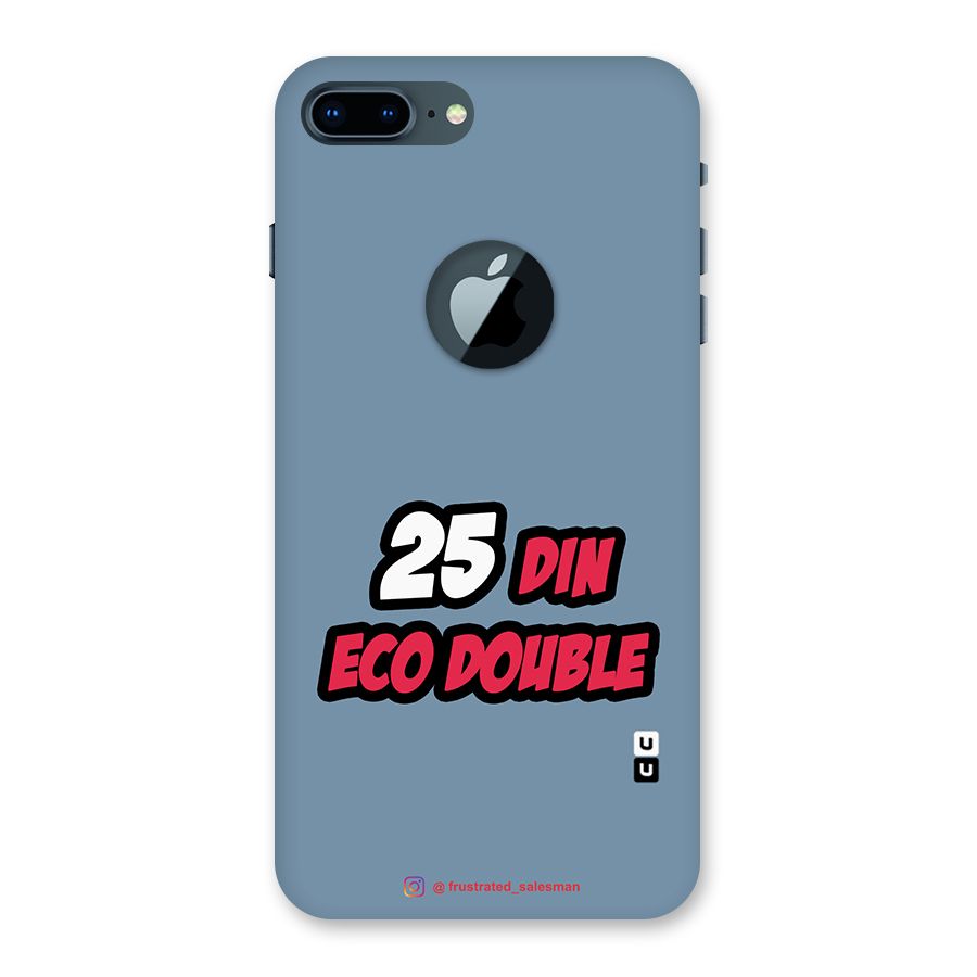 25 Din Eco Double SteelBlue Back Case for iPhone 7 Plus Logo Cut