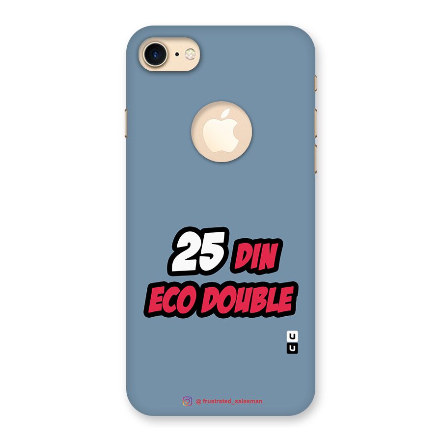 25 Din Eco Double SteelBlue Back Case for iPhone 8 Logo Cut