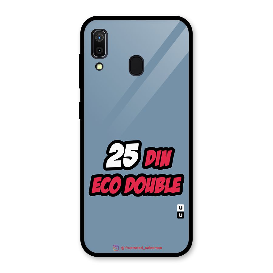 25 Din Eco Double SteelBlue Glass Back Case for Galaxy A30