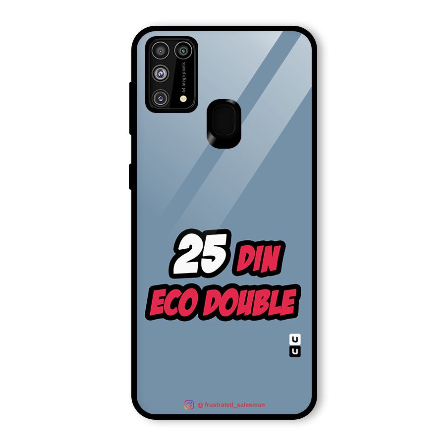 25 Din Eco Double SteelBlue Glass Back Case for Galaxy F41
