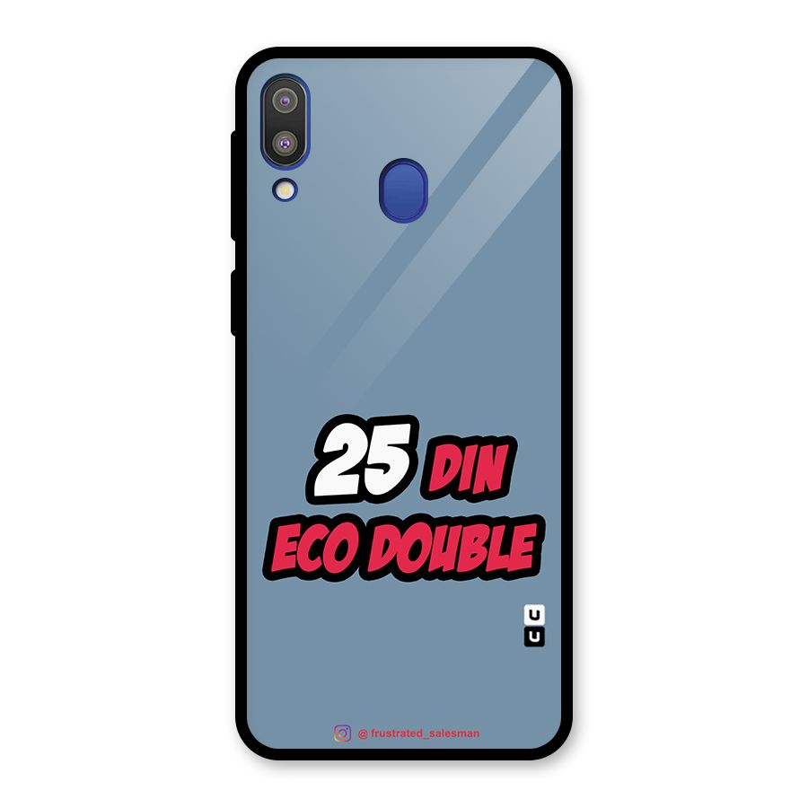 25 Din Eco Double SteelBlue Glass Back Case for Galaxy M20