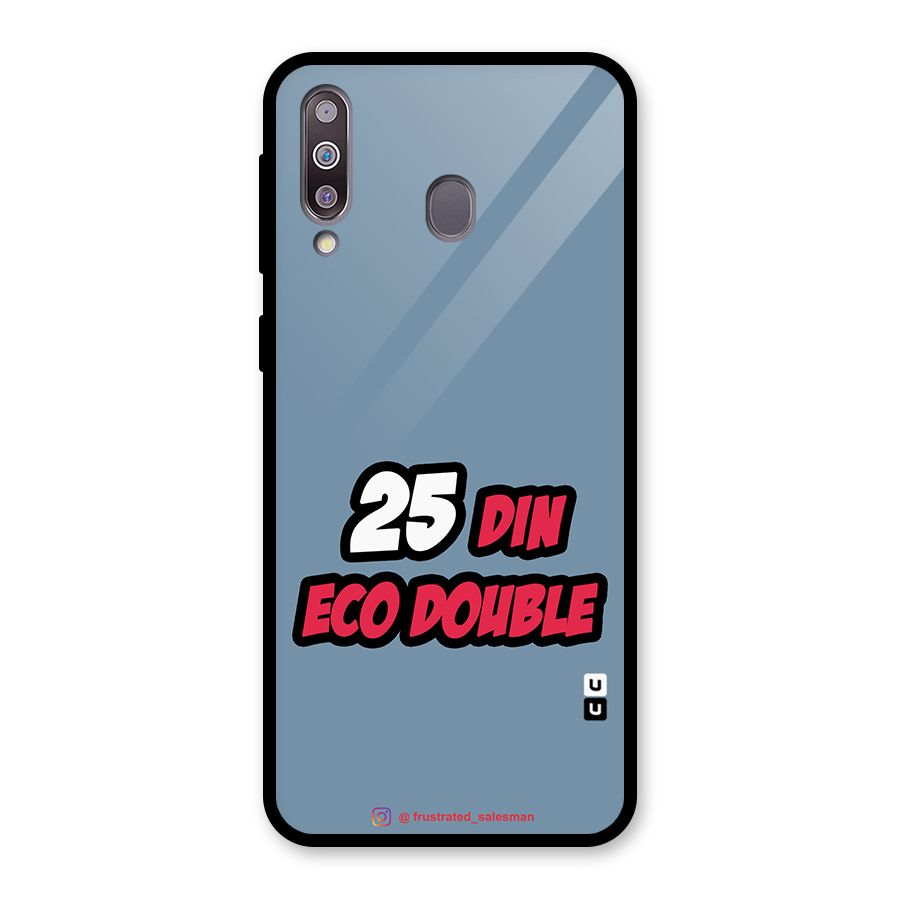 25 Din Eco Double SteelBlue Glass Back Case for Galaxy M30