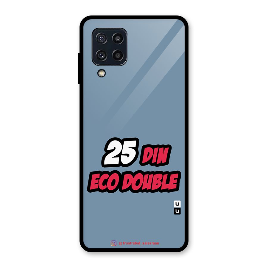 25 Din Eco Double SteelBlue Glass Back Case for Galaxy M32