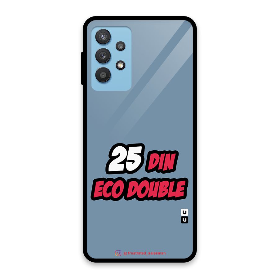 25 Din Eco Double SteelBlue Glass Back Case for Galaxy M32 5G