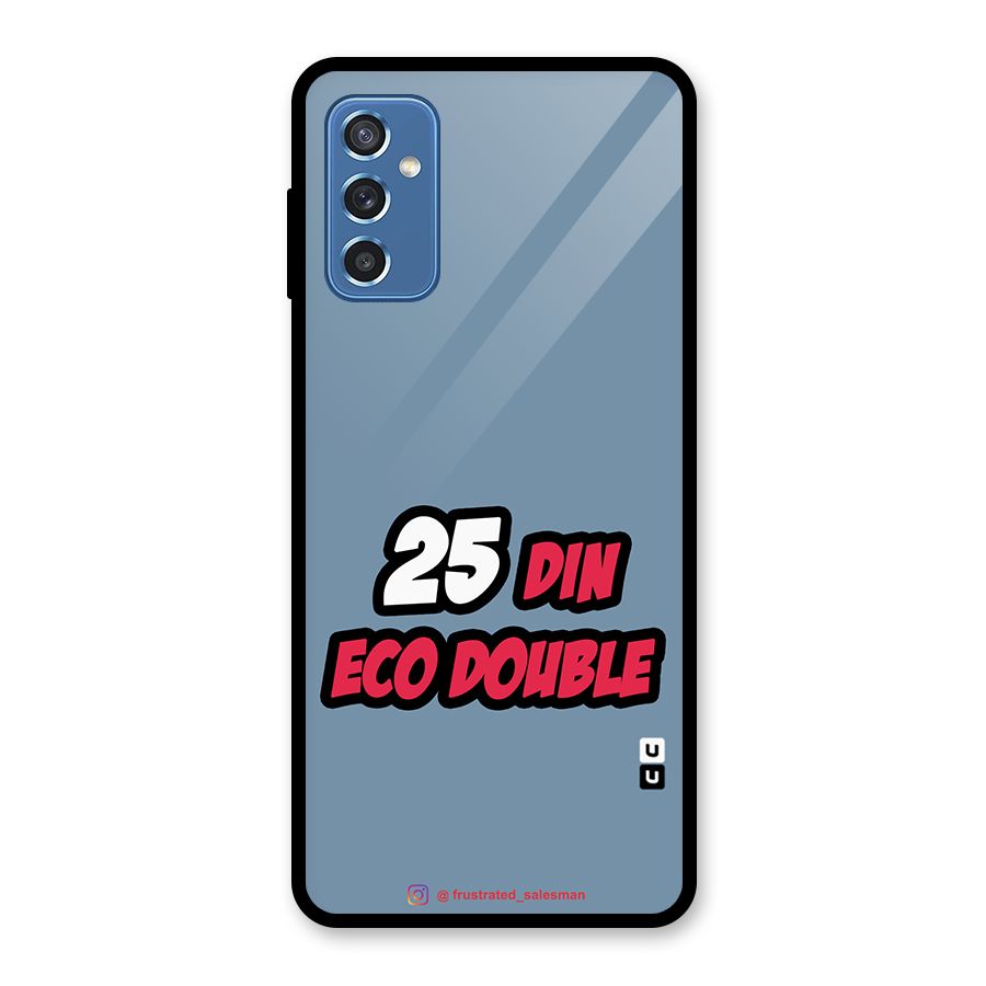 25 Din Eco Double SteelBlue Glass Back Case for Galaxy M52 5G
