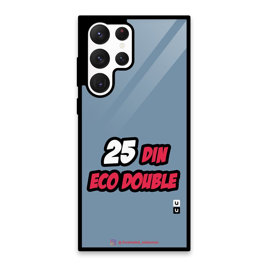 25 Din Eco Double SteelBlue Glass Back Case for Galaxy S22 Ultra 5G