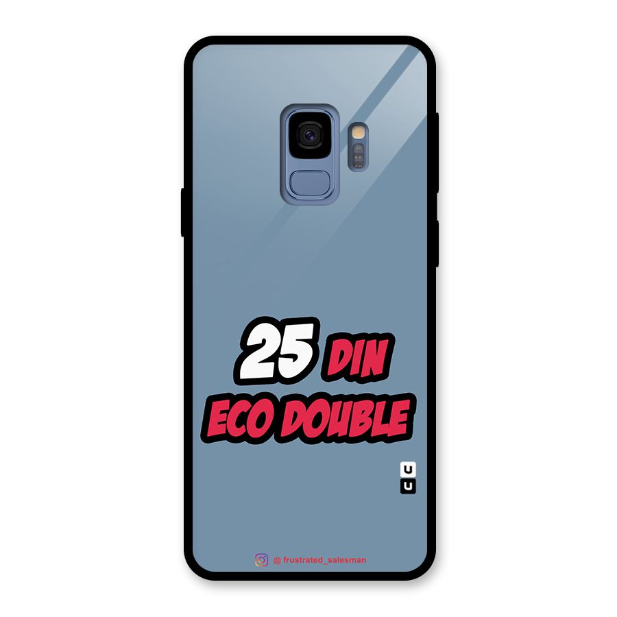 25 Din Eco Double SteelBlue Glass Back Case for Galaxy S9