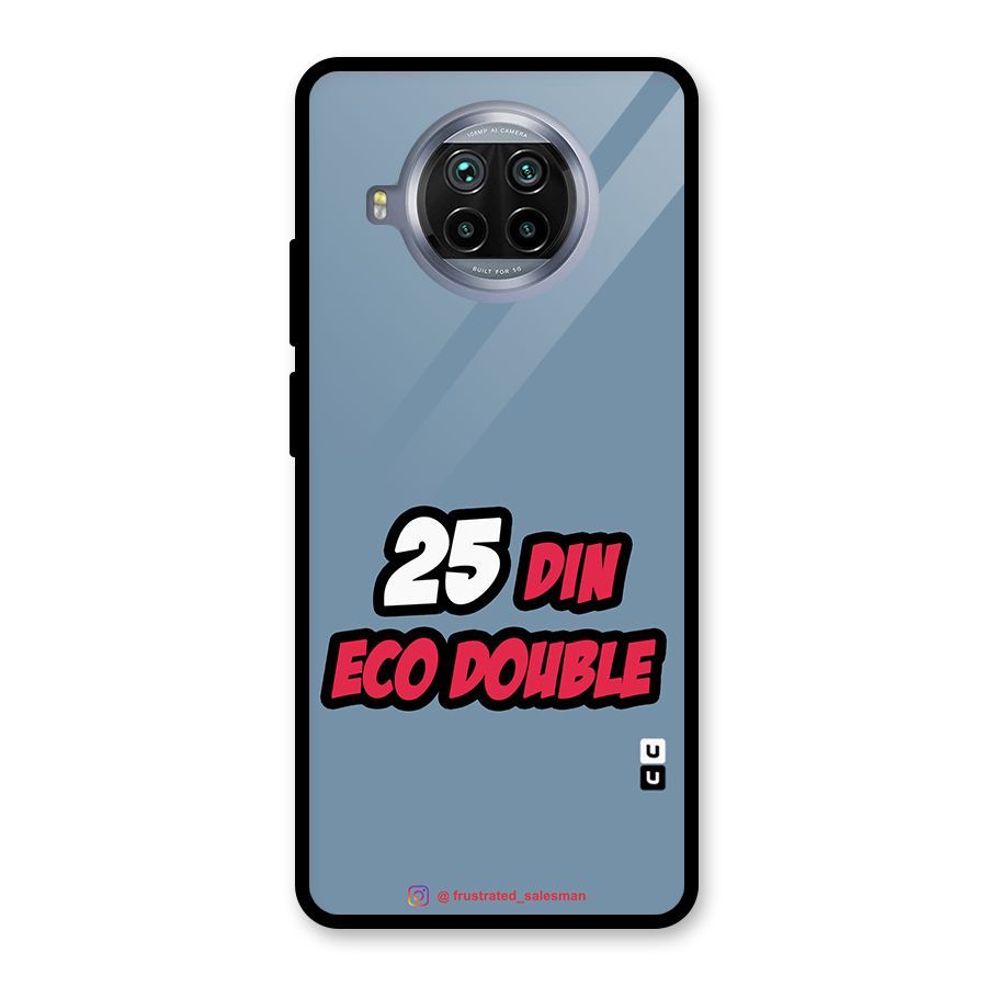 25 Din Eco Double SteelBlue Glass Back Case for Mi 10i